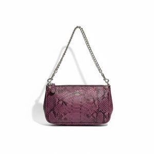 Coach Purple Snakeskin Shoulder Bag